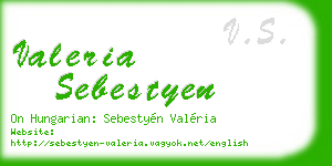 valeria sebestyen business card